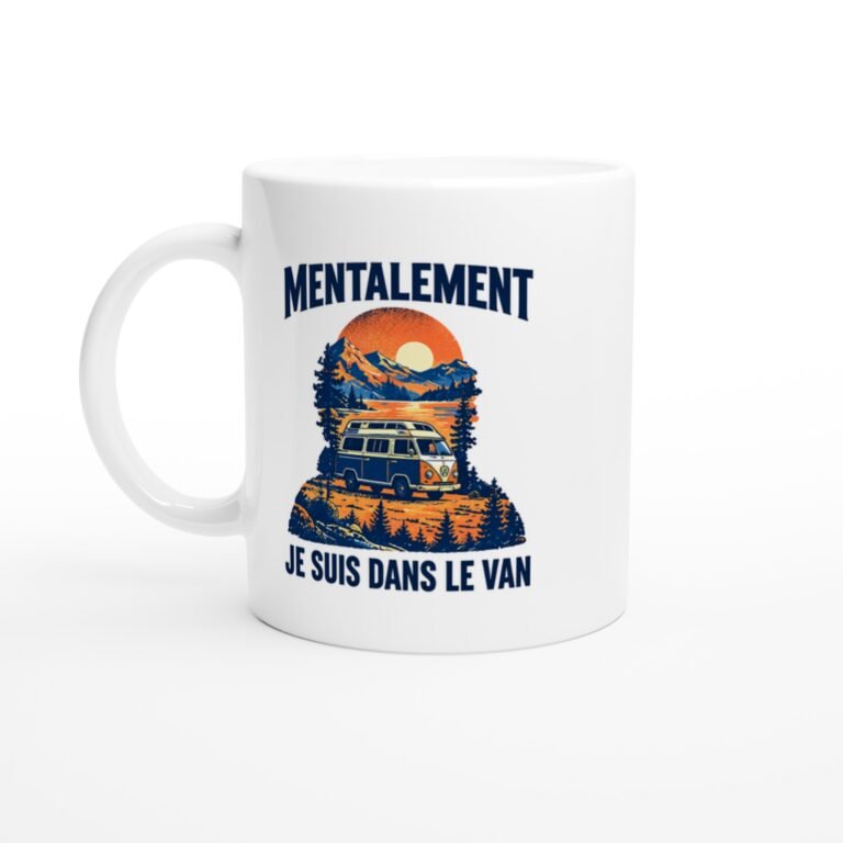 Mug Van Mentalement Je Suis Dans Le Van
