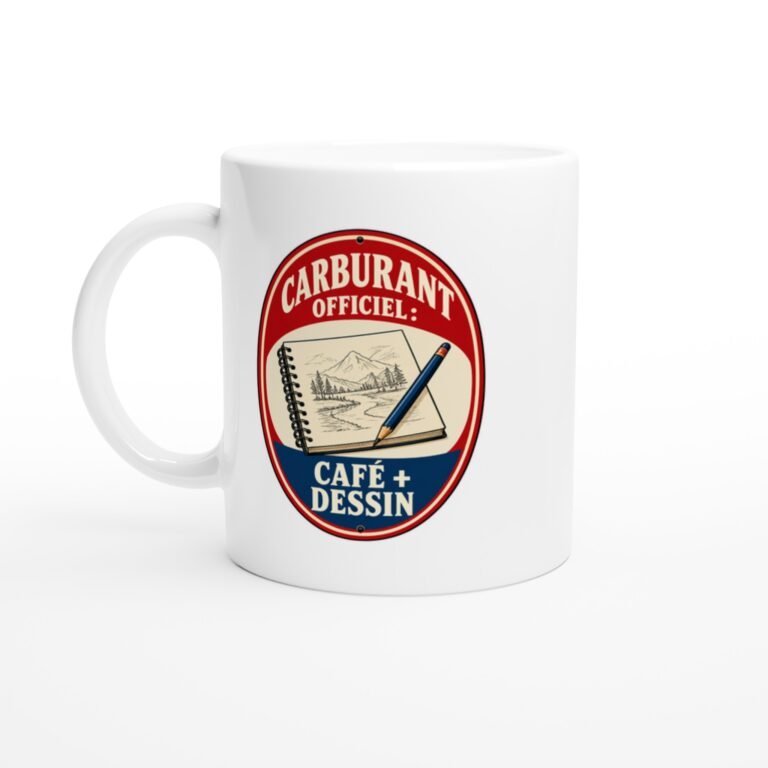 Mug Carburant Officiel Café + Dessin