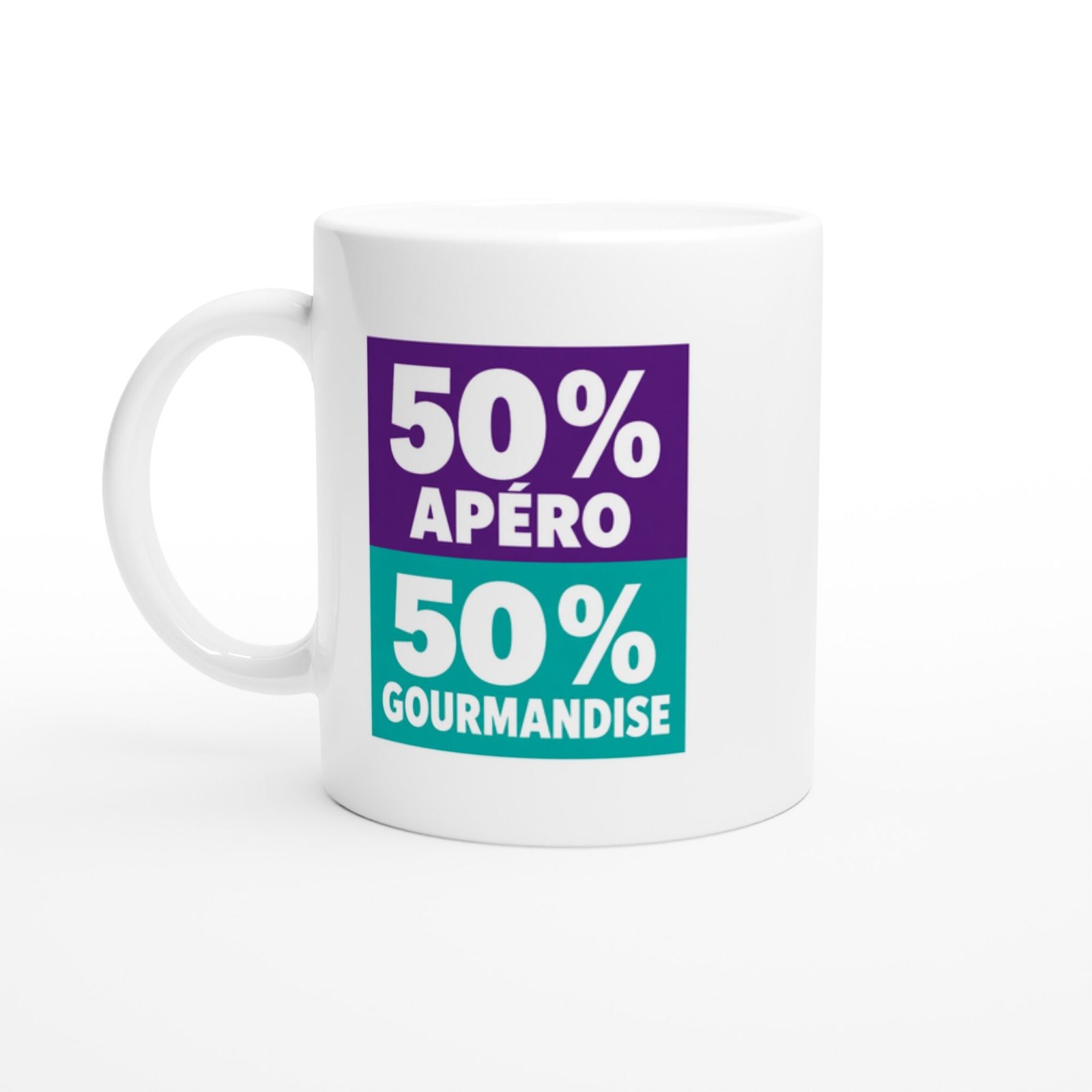 Mug 50 pour cent Apéro 50 pour cent Gourmandise