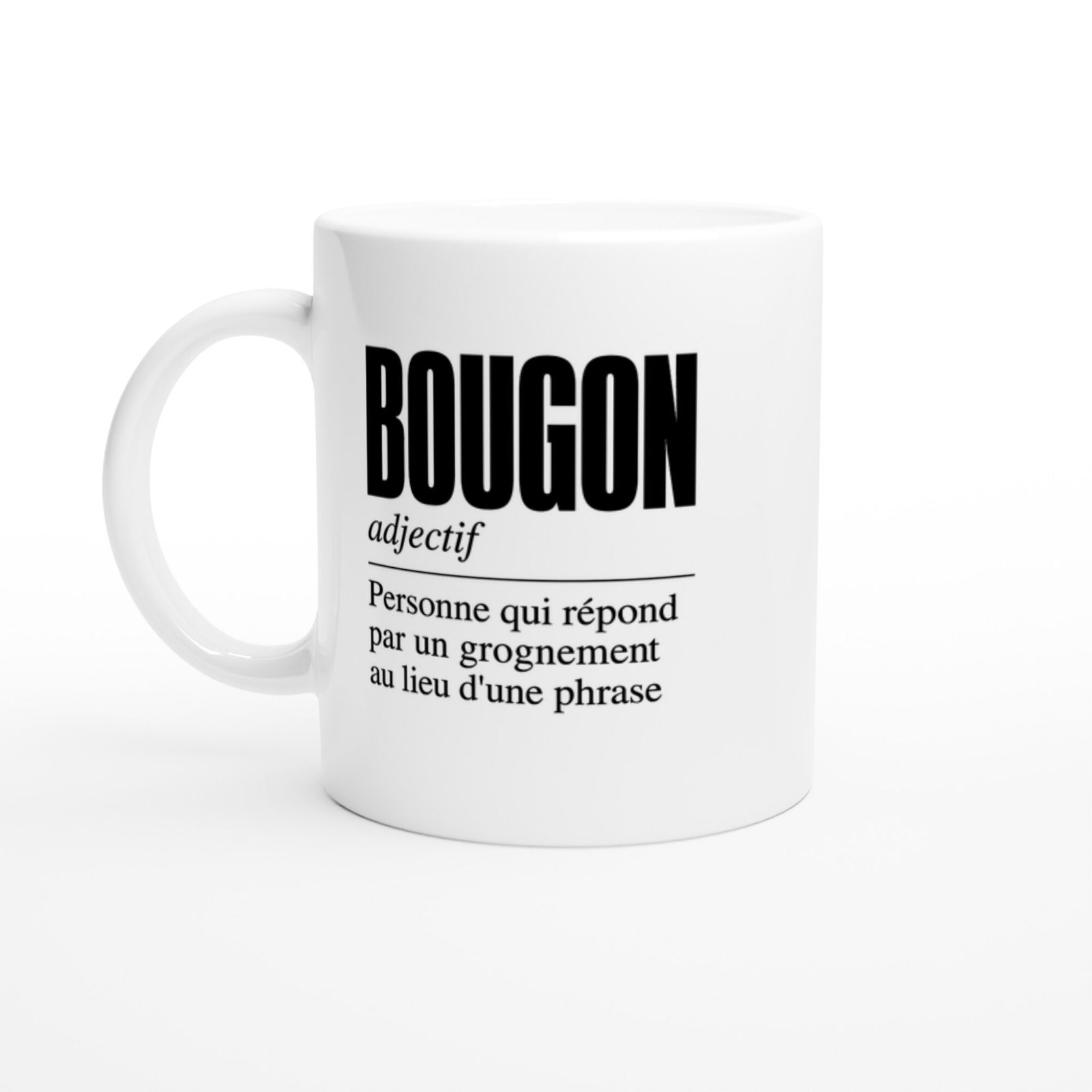 Mug Bougon Personne Qui Répond Par un Grognement au Lieu d&rsquo;une Phrase