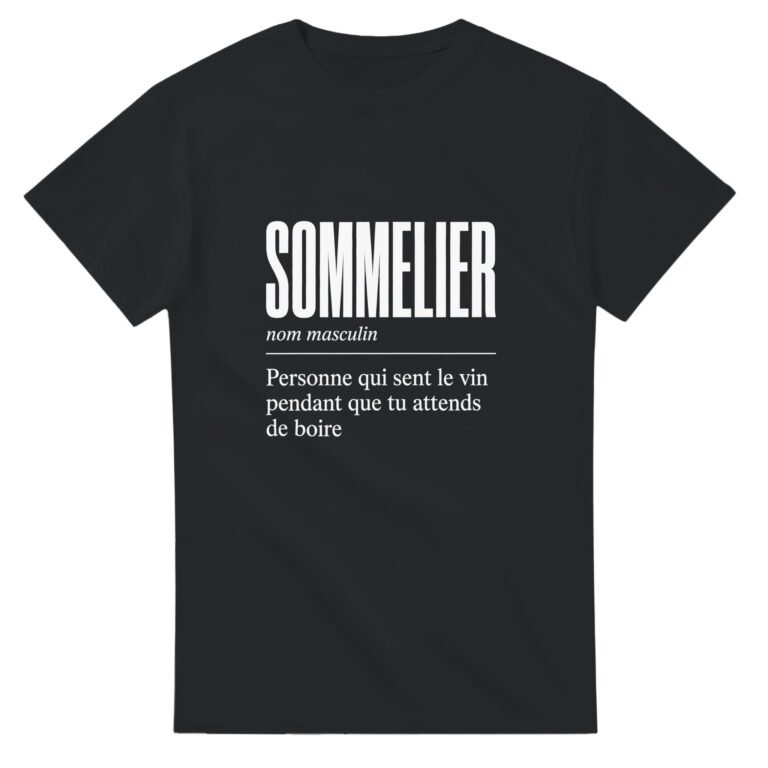 T shirt Sommelier Personne Qui Sent le Vin Pendant Que Tu Attends de Boire