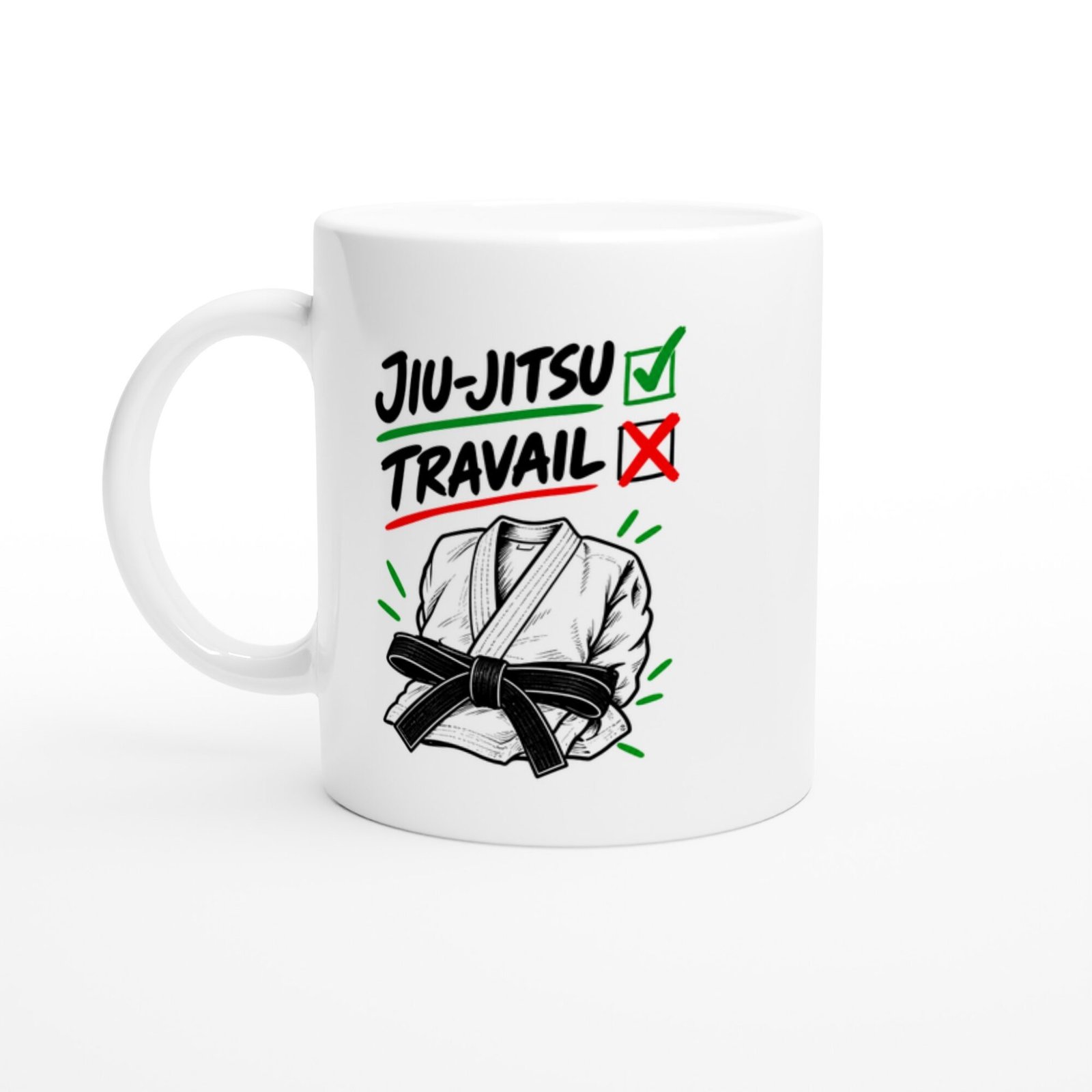 Mug Jiu-Jitsu Oui Travail Non