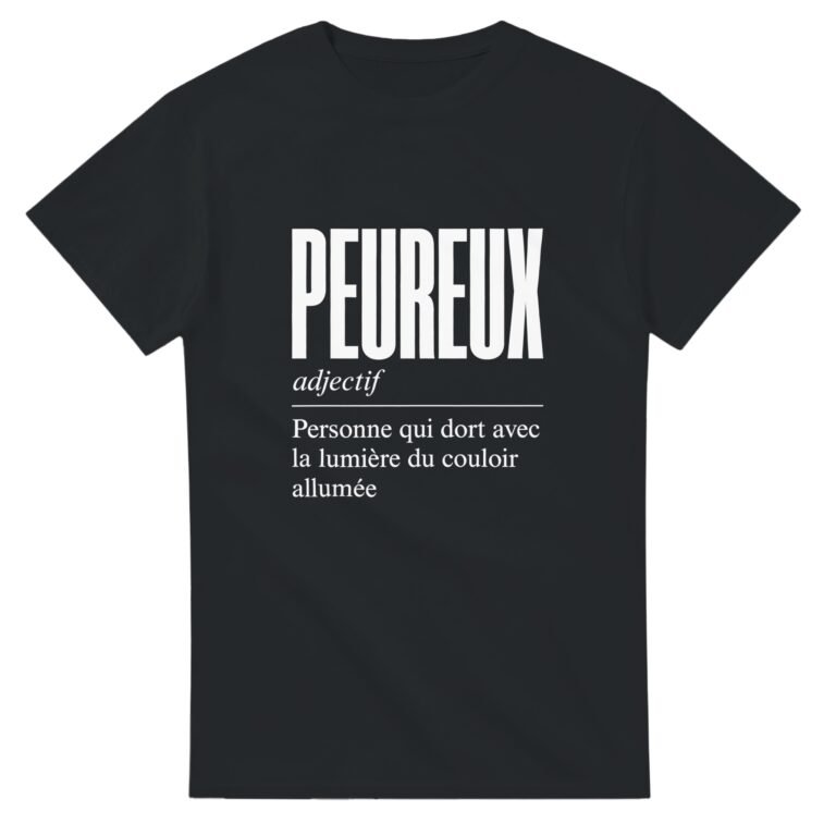 T shirt Peureux Personne Qui Dort Avec la Lumière du Couloir Allumée