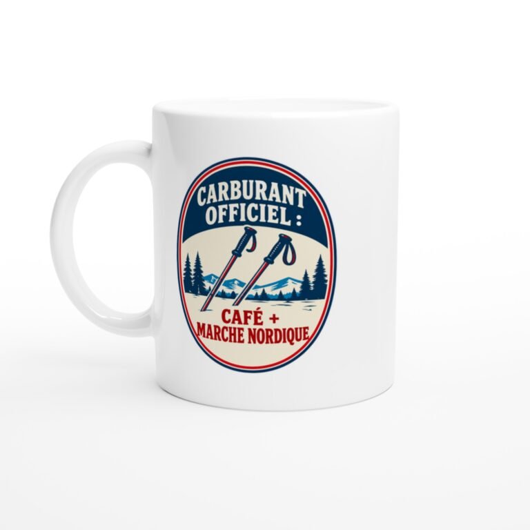 Mug Carburant Officiel Café + Marche Nordique