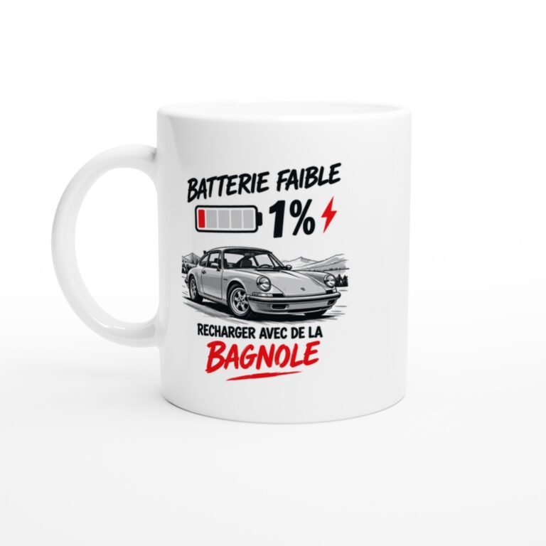 Mug Voiture Batterie Faible Recharger Avec De La Bagnole