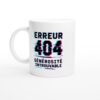 Mug Erreur 404 Générosité Introuvable Texte Noir