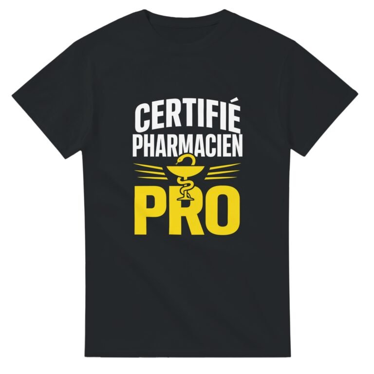 T shirt Certifié Pharmacien Pro