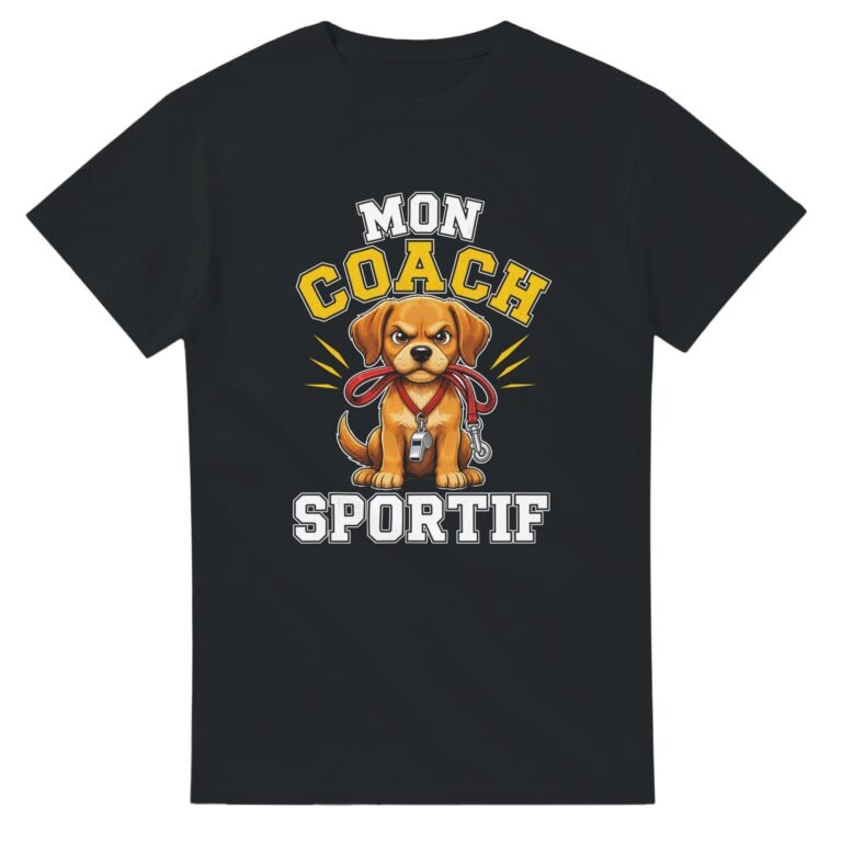 T shirt Chien Mon Coach Sportif