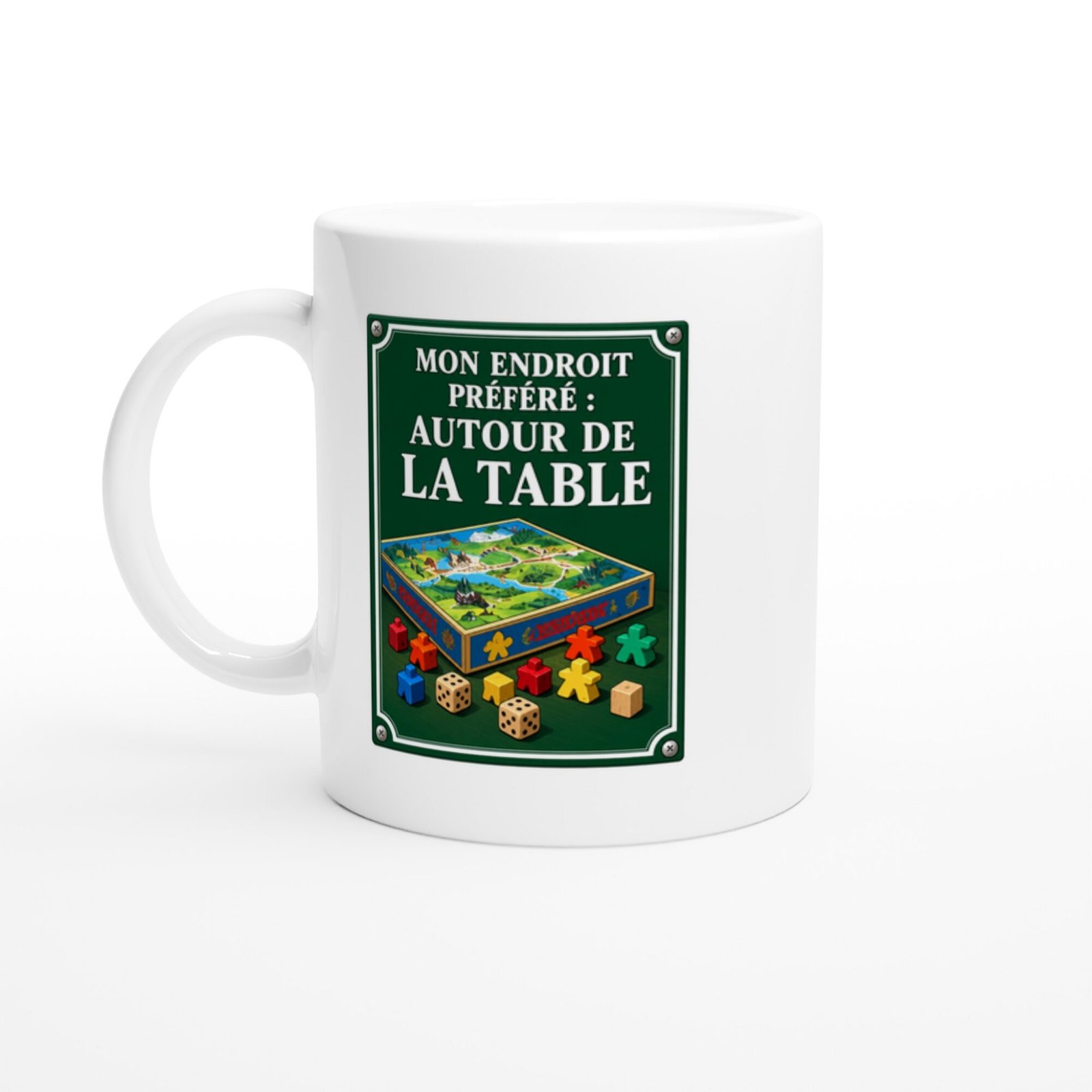 Mug Jeux De Société Mon Endroit Préféré Autour De La Table