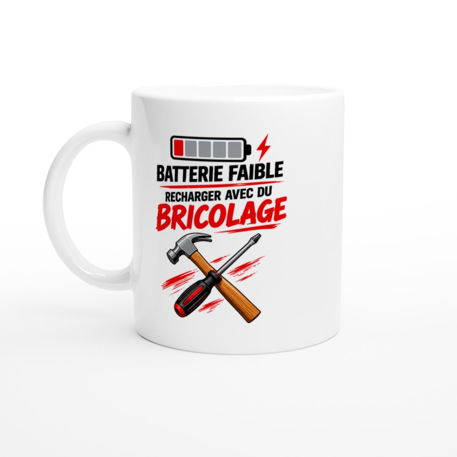 Mug Batterie Faible Recharger Avec Du Bricolage