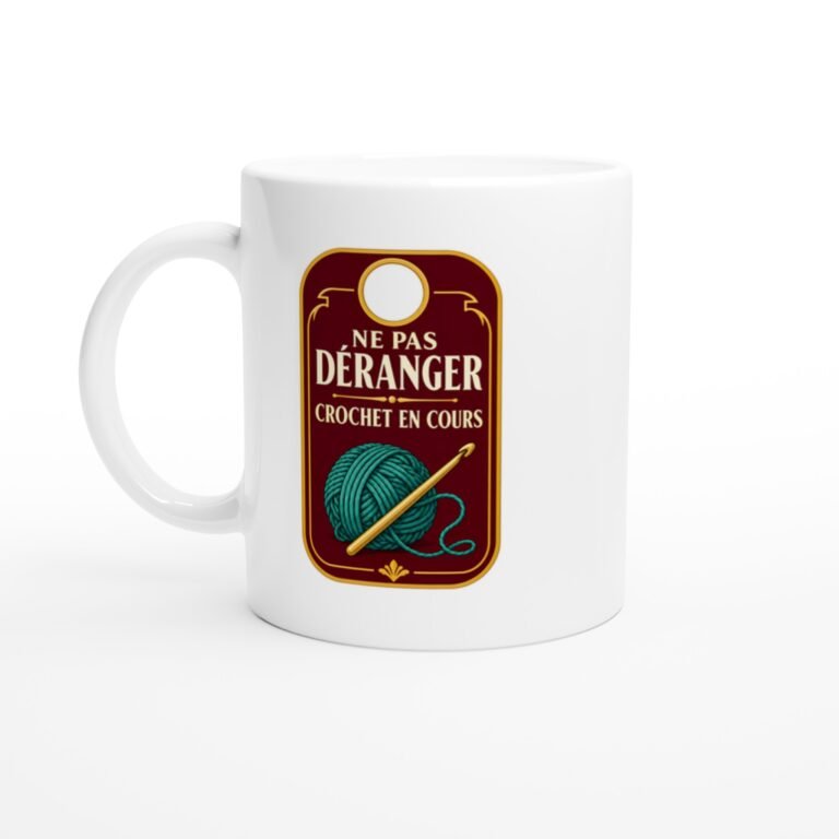 Mug Ne Pas Déranger Crochet En Cours
