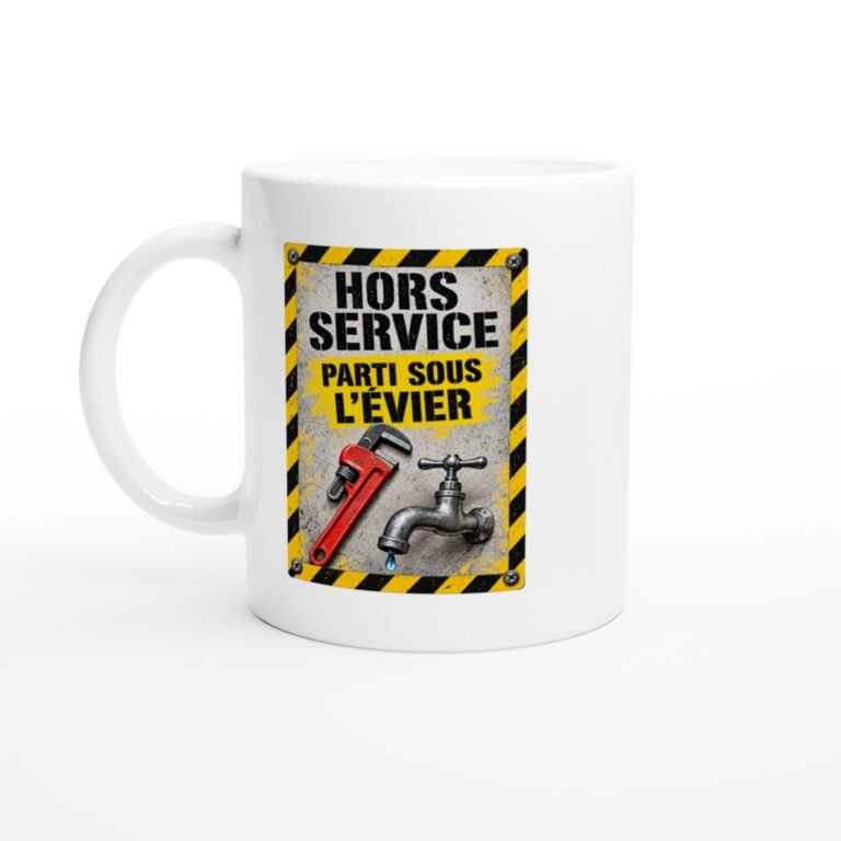 Mug Plomberie Hors Service Parti Sous L'Évier