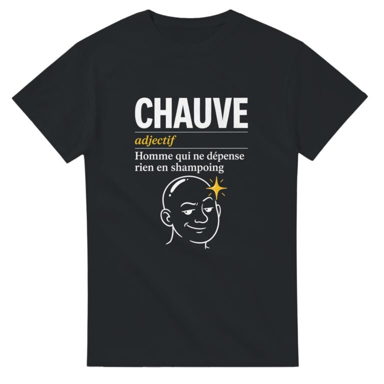 T shirt Chauve Homme Qui Ne Dépense Rien en Shampoing