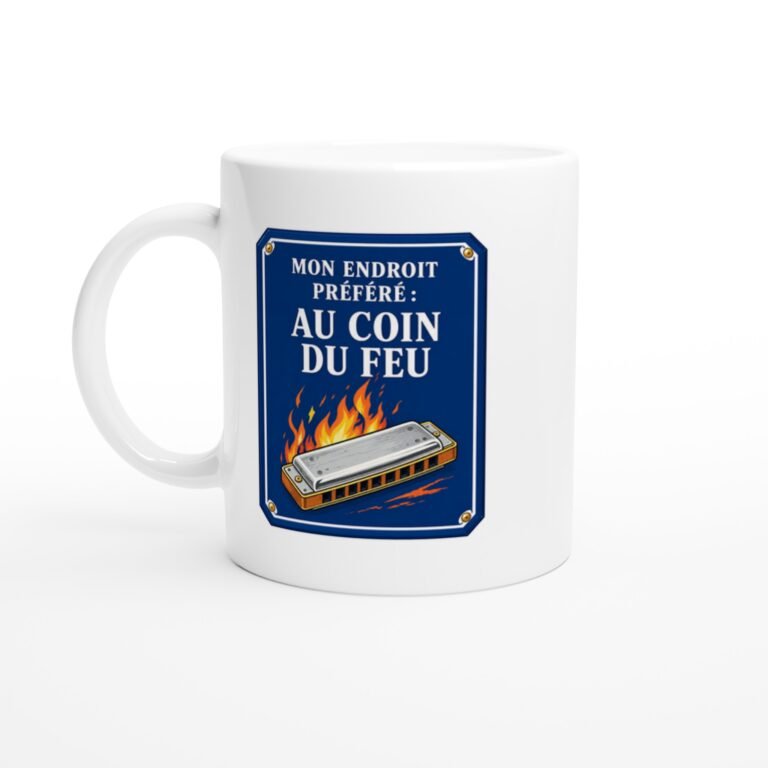 Mug Harmonica Mon Endroit Préféré Au Coin Du Feu