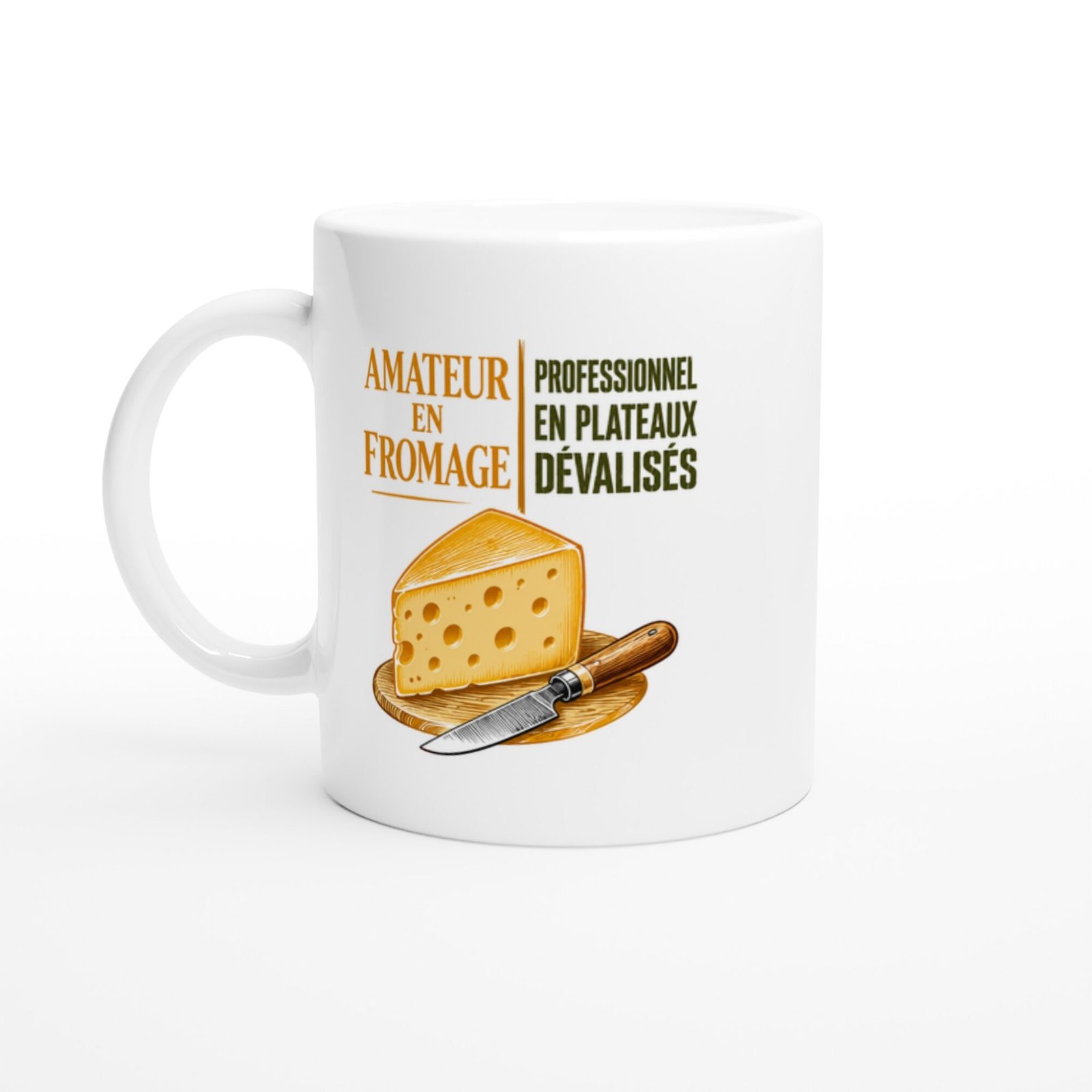 Mug Amateur En Fromage Professionnel En Plateaux Dévalisés