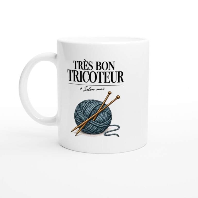 Mug Tricot Très Bon Tricoteur Selon Moi