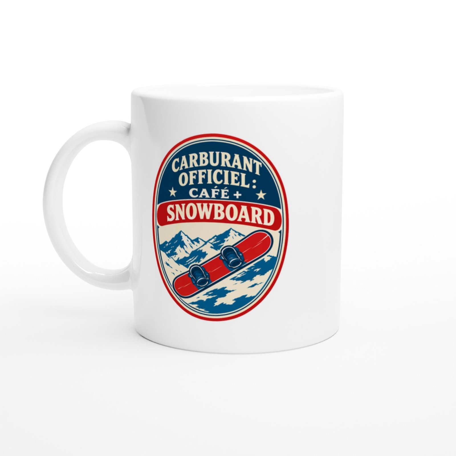Mug Carburant Officiel Café + Snowboard