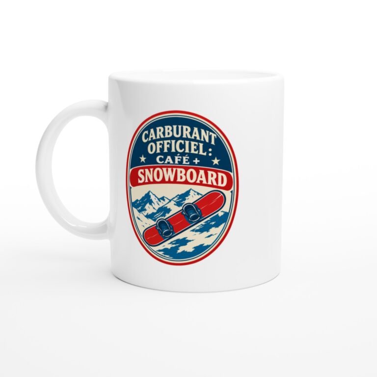Mug Carburant Officiel Café + Snowboard