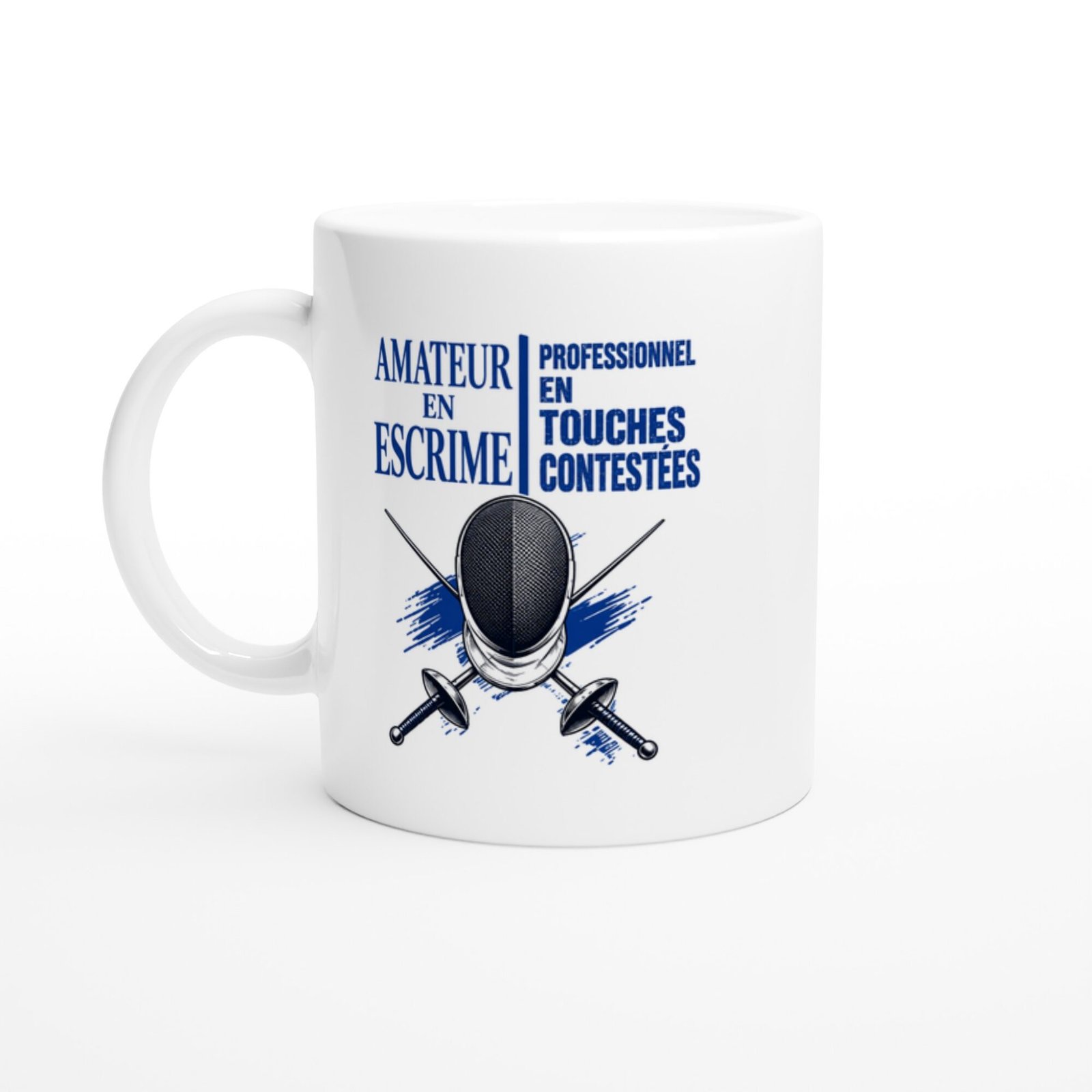 Mug Amateur En Escrime Professionnel En Touches Contestées