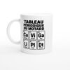 Mug Tableau Périodique du Motard Casque Virage Gaz Liberté Plein Détour