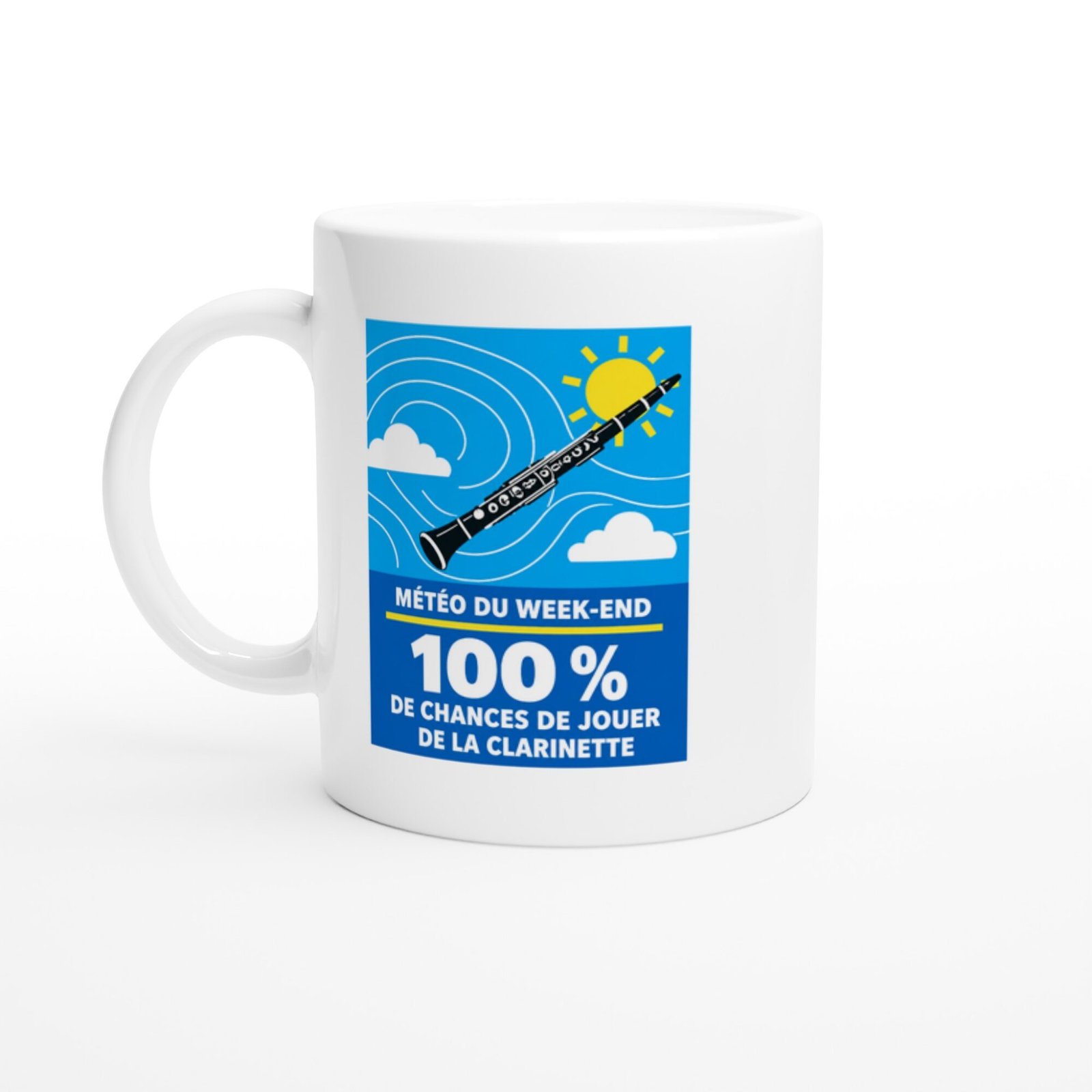 Mug Météo Du Week-End 100 % De Chances De Jouer De La Clarinette