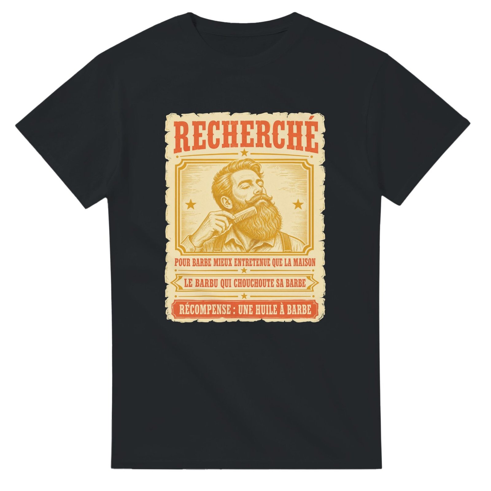 T shirt Recherché pour Barbe Mieux Entretenue Que la Maison le Barbu Qui Chouchoute