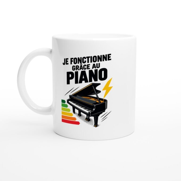 Mug Je Fonctionne Grâce Au Piano