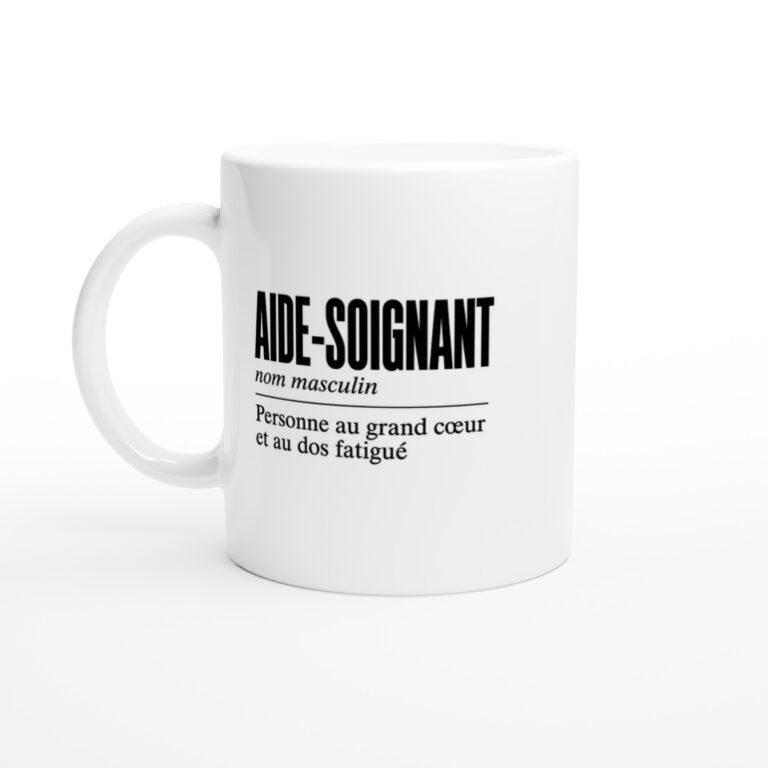 Mug Aide-Soignant Personne au Grand Cœur et au Dos Fatigué