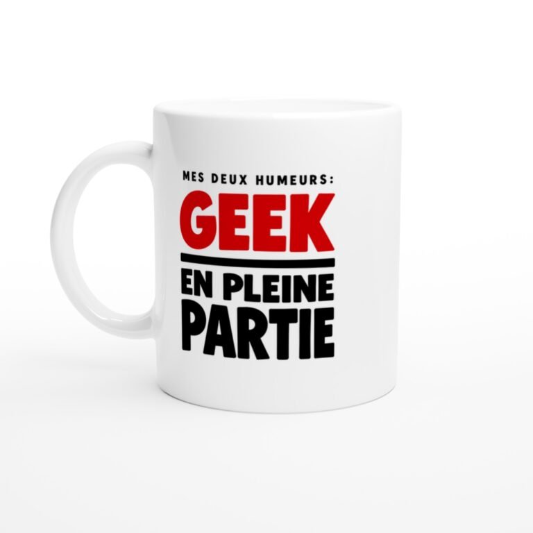 Mug Mes Deux Humeurs Geek en Pleine Partie Rouge et Noir