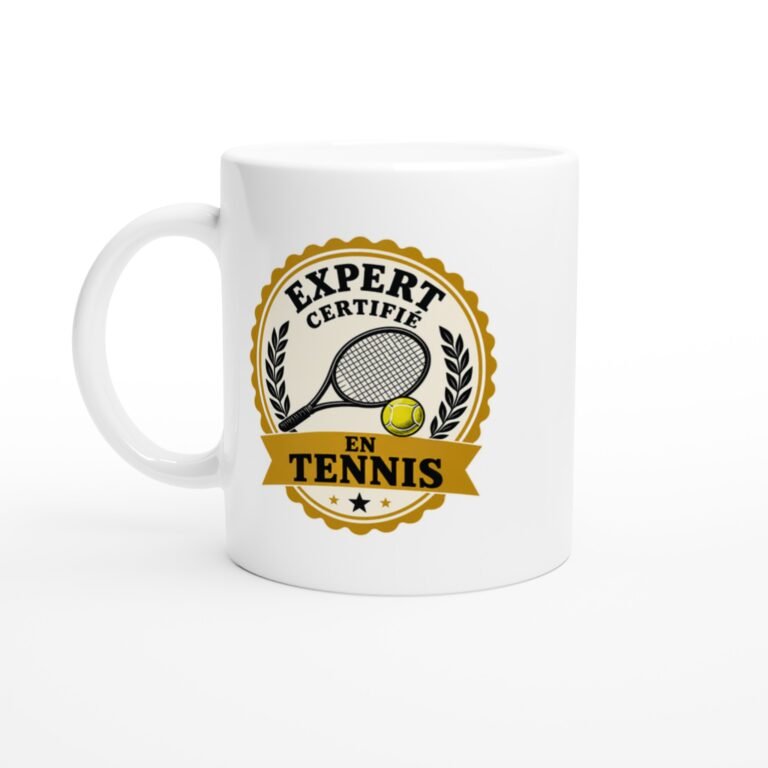 Mug Tennis Expert Certifié En Tennis