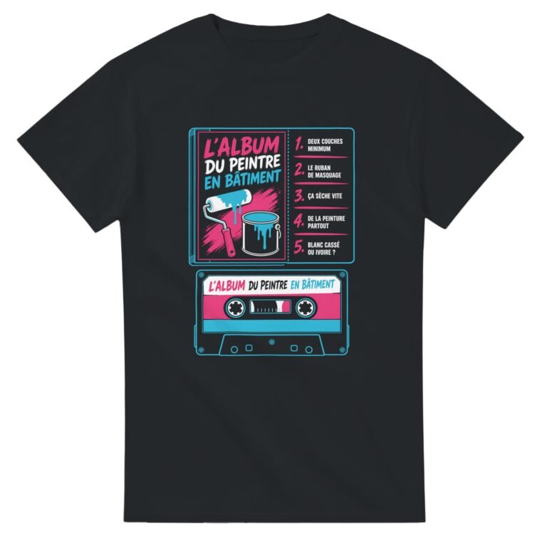 T shirt l'Album du Peintre en Bâtiment Deux Couches Minimum le Ruban de Masquage Ça Sèche