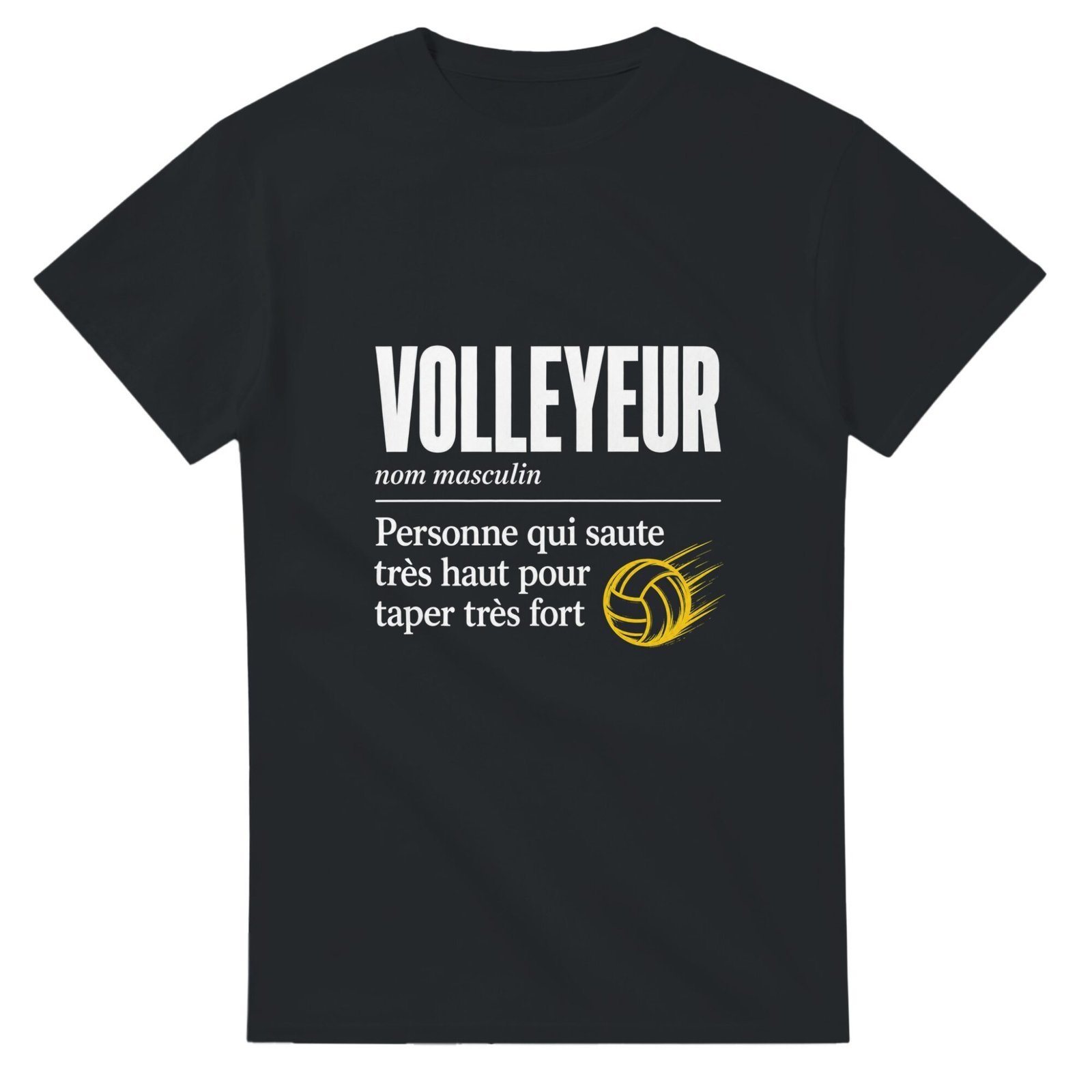 T shirt Volleyeur Personne Qui Saute Très Haut pour Taper Très Fort