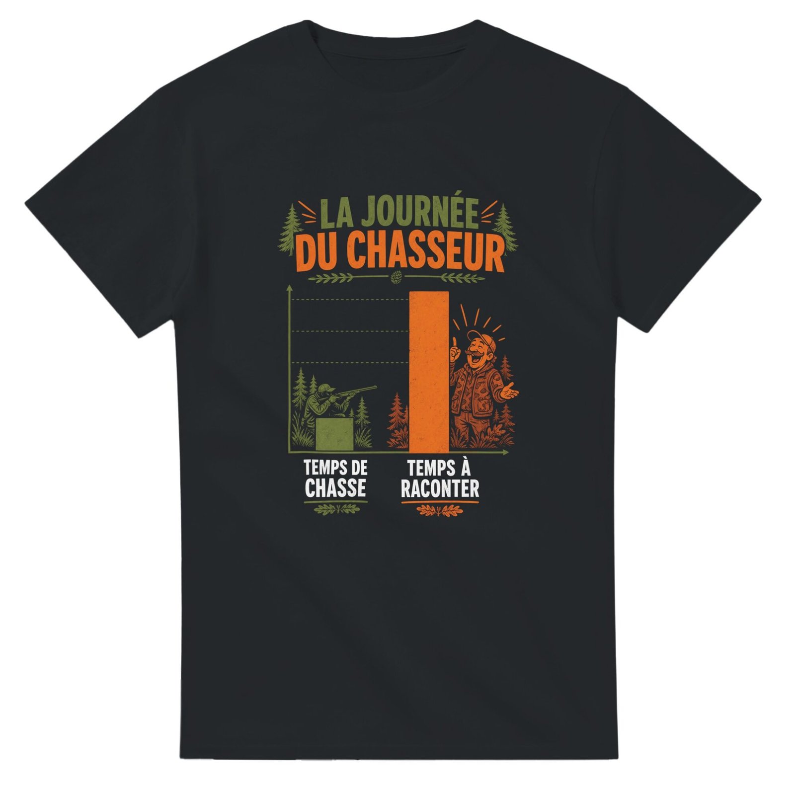 T shirt La Journée du Chasseur Temps de Chasse Temps à Raconter