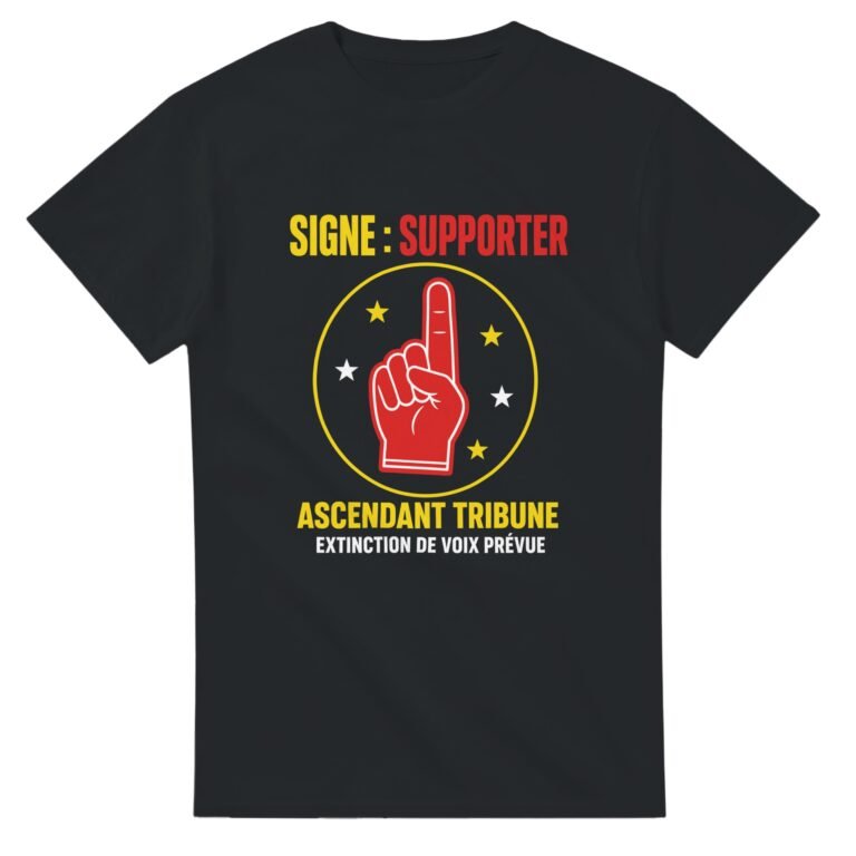 T shirt Signe Supporter Ascendant Tribune Extinction de Voix Prévue
