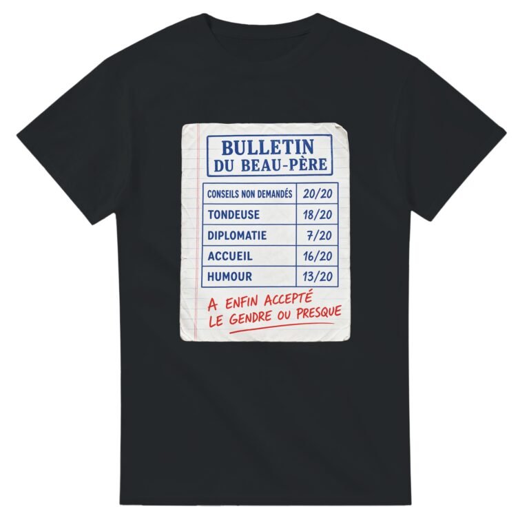 T shirt Bulletin du Beau-Père Conseils Non Demandés Tondeuse Diplomatie Accueil Humour