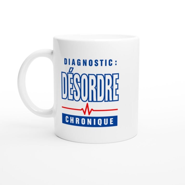 Mug Diagnostic Désordre Chronique Mot Contour Bleu