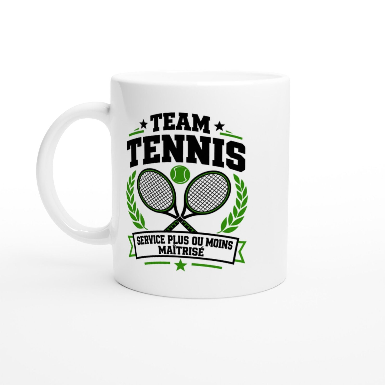 Mug Team Tennis Service Plus ou Moins Maîtrisé