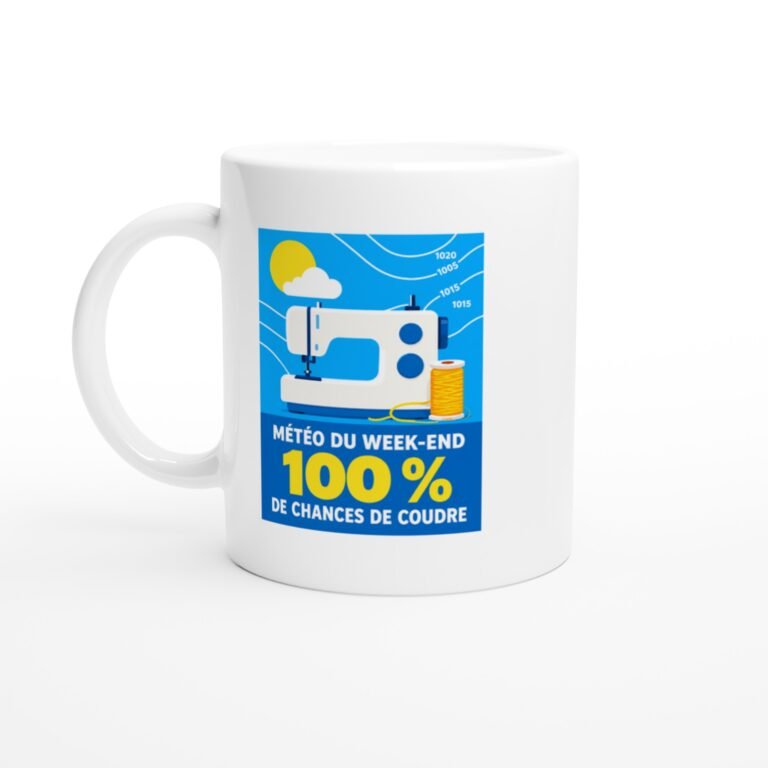 Mug Météo Du Week-End 100 % De Chances De Coudre
