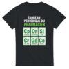 T shirt Tableau Périodique du Pharmacien Comprimés Ordonnance Sirop Croix Verte Générique