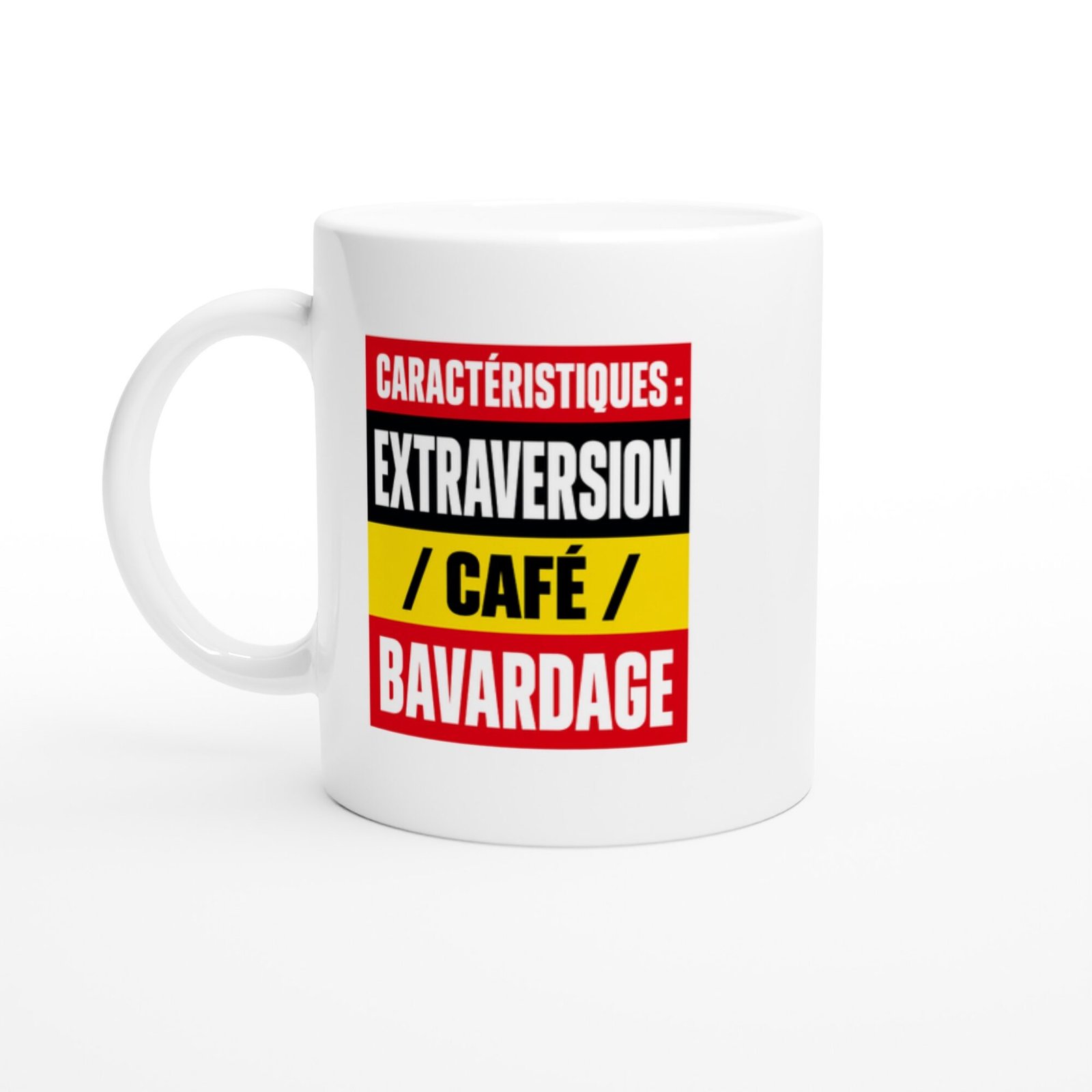 Mug Caractéristiques Extraversion Café Bavardage