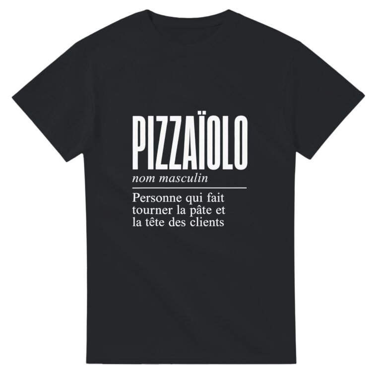 T shirt Pizzaïolo Personne Qui Fait Tourner la Pâte et la Tête des Clients