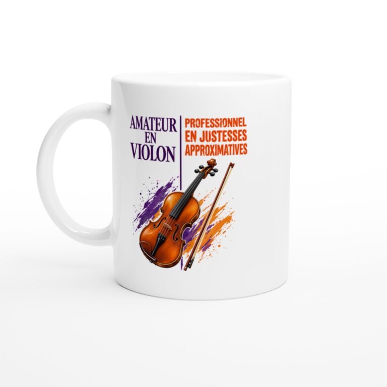 Mug Amateur En Violon Professionnel En Justesses Approximatives