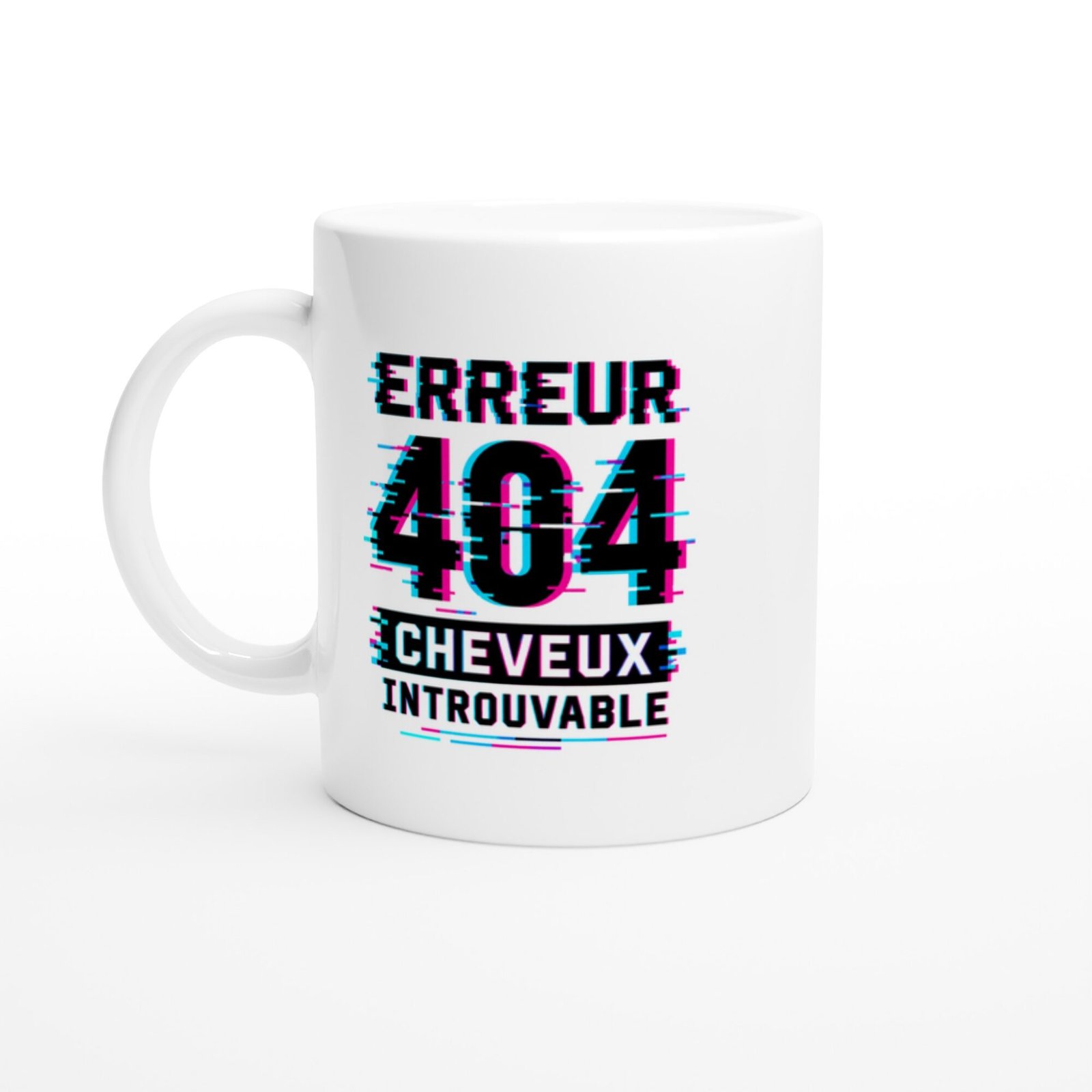 Mug Erreur 404 Cheveux Introuvable Bandeau Cheveux