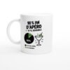 Mug 90 pour cent Fan d&rsquo;Apéro 10 pour cent Adorable Part Verte