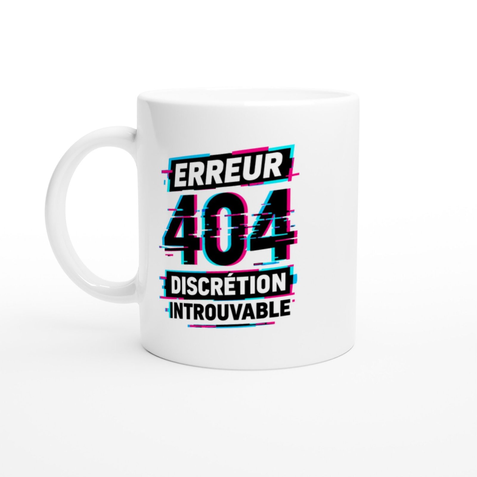 Mug Erreur 404 Discrétion Introuvable Version Inclinée