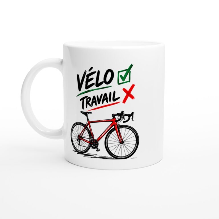 Mug Vélo Oui Travail Non