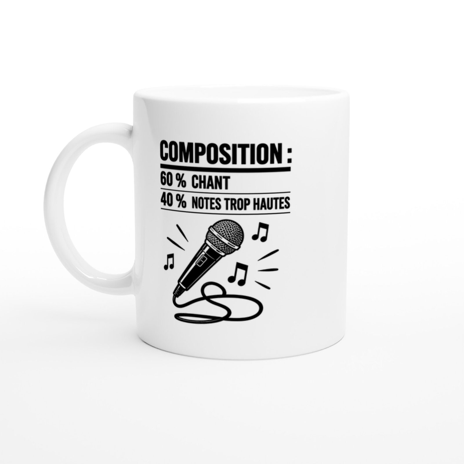 Mug Composition 60 % Chant 40 % Notes Trop Hautes