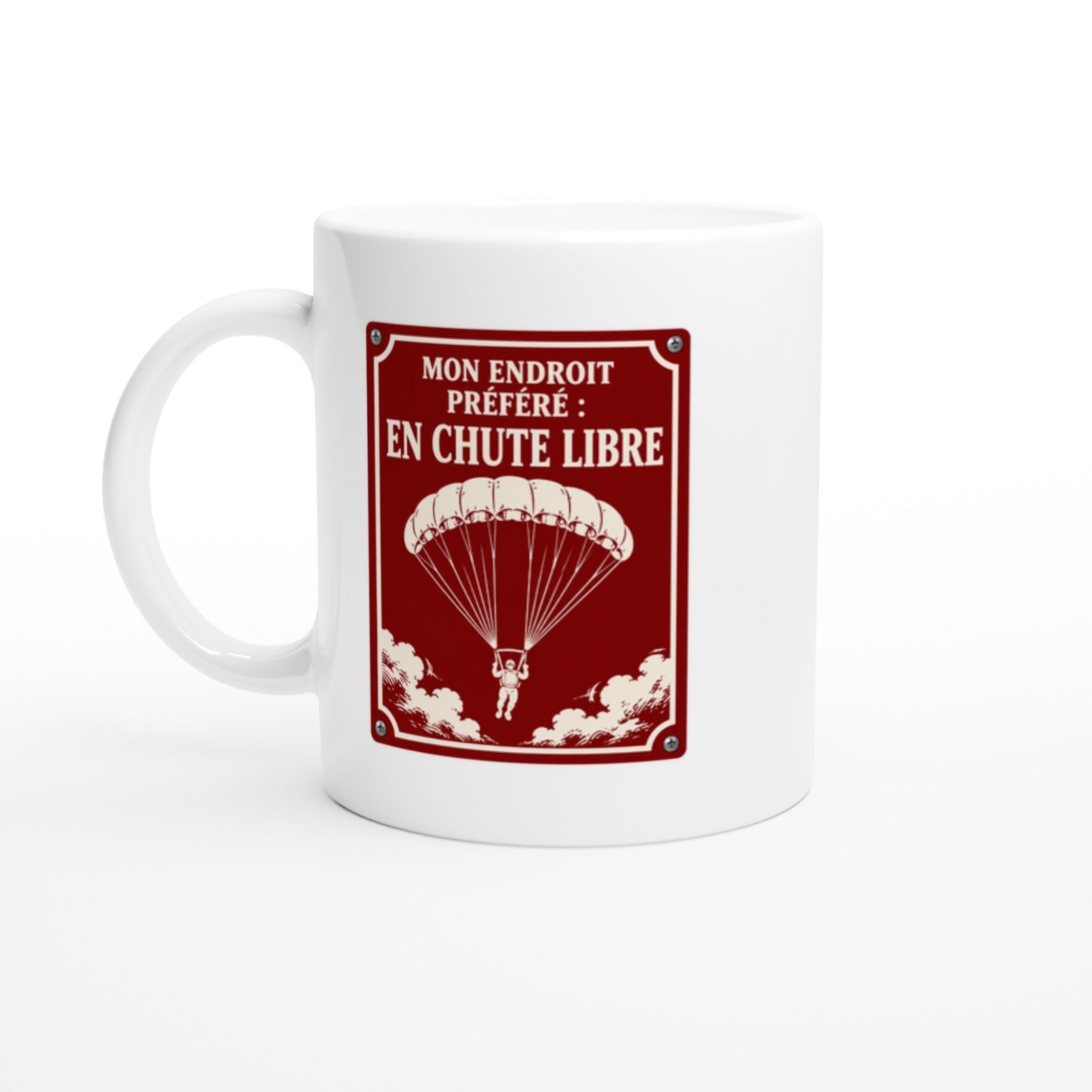 Mug Parachutisme Mon Endroit Préféré En Chute Libre