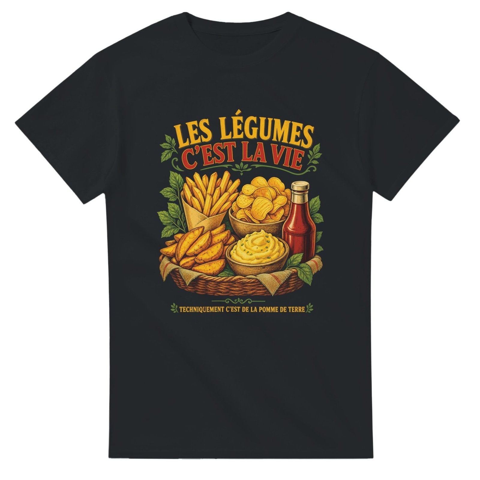 T shirt Les Légumes C&rsquo;Est la Vie Techniquement C&rsquo;Est de la Pomme de Terre