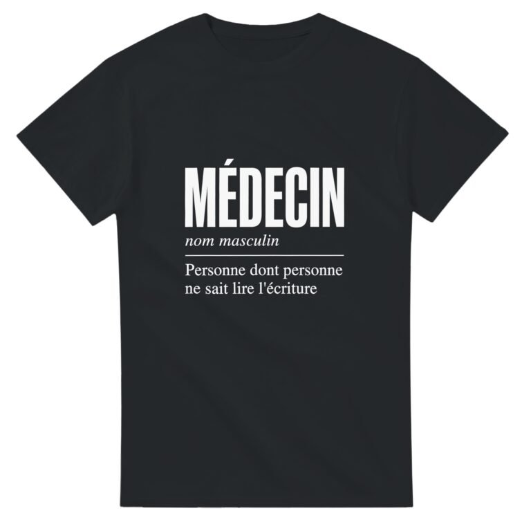 T shirt Médecin Personne Dont Personne Ne Sait Lire l'Écriture